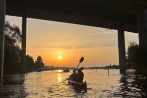 Kayaktour Stockholm bei Sonnenuntergang