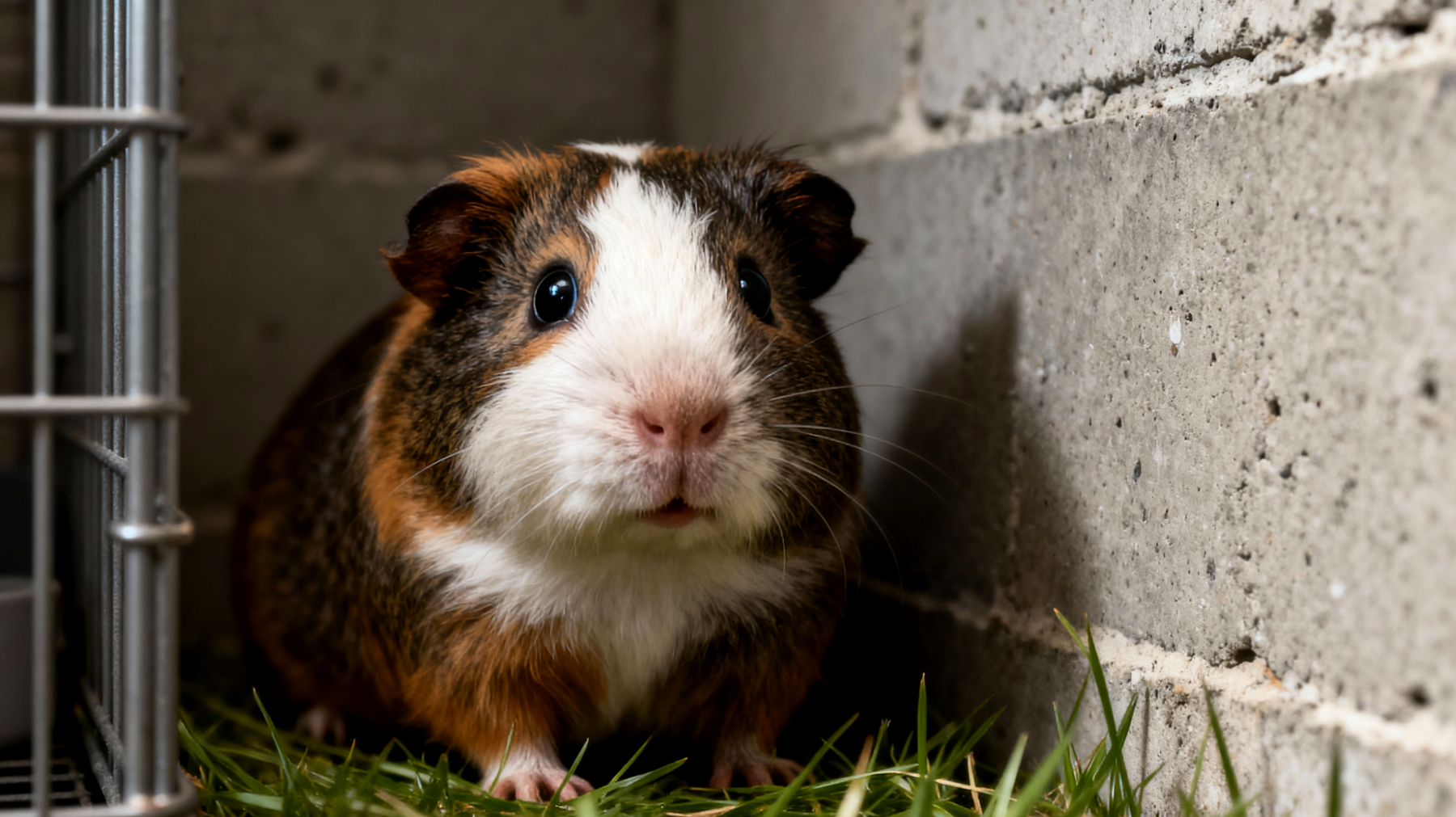 Meerschweinchen entwickeln Verhaltensprobleme und zeigen Stress, weil sie in der Wohnung gehalten werden und nicht genügend Platz und natürliche Umgebung für eine artgerechte tägliche Routine haben"