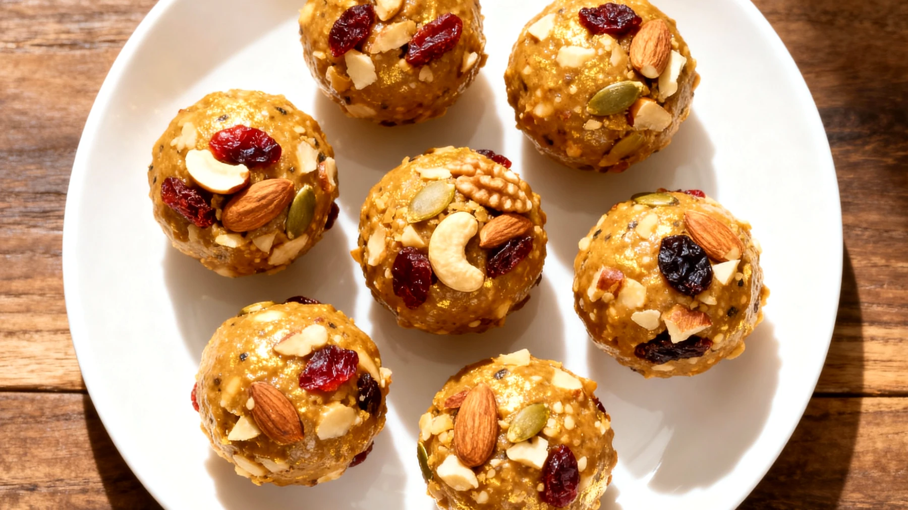 Miso-Balls mit Nüssen und Trockenfrüchten"